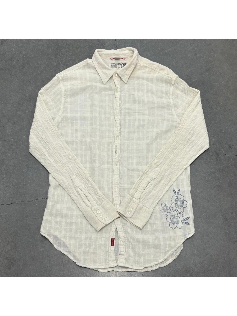 GUESS Floral Embroidered Woven Shirt